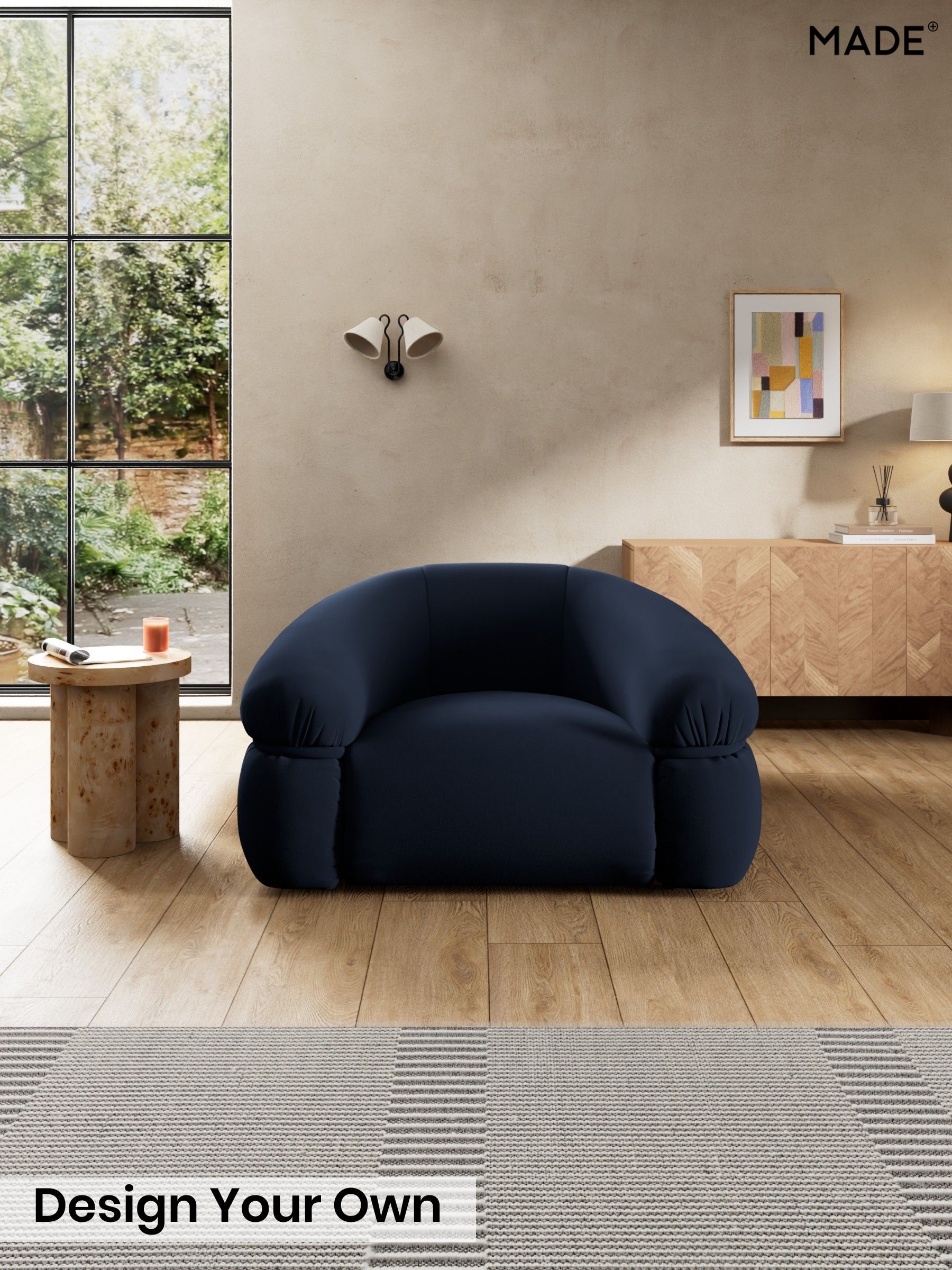 Matt Velvet Easy Clean/Dark Navy Blue - Soma By Made
