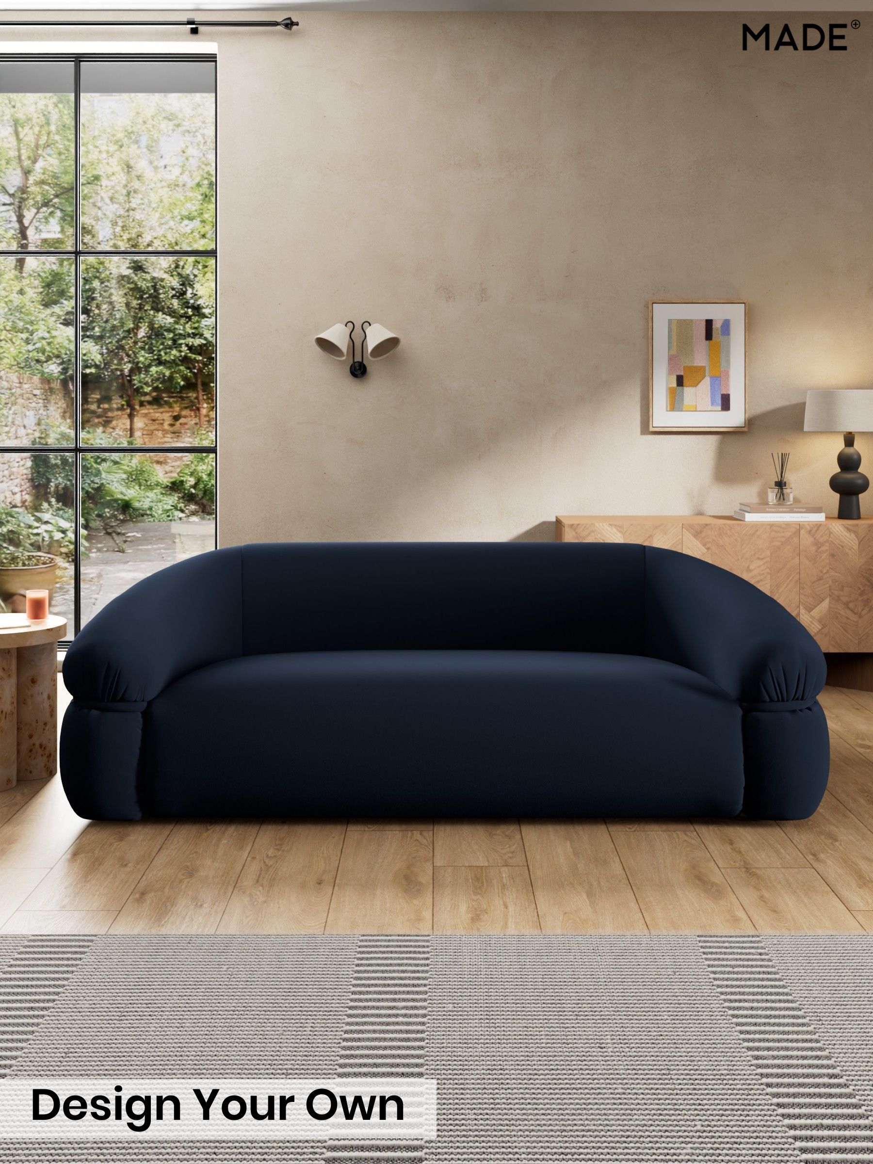 Matt Velvet Easy Clean/Dark Navy Blue - Soma By Made