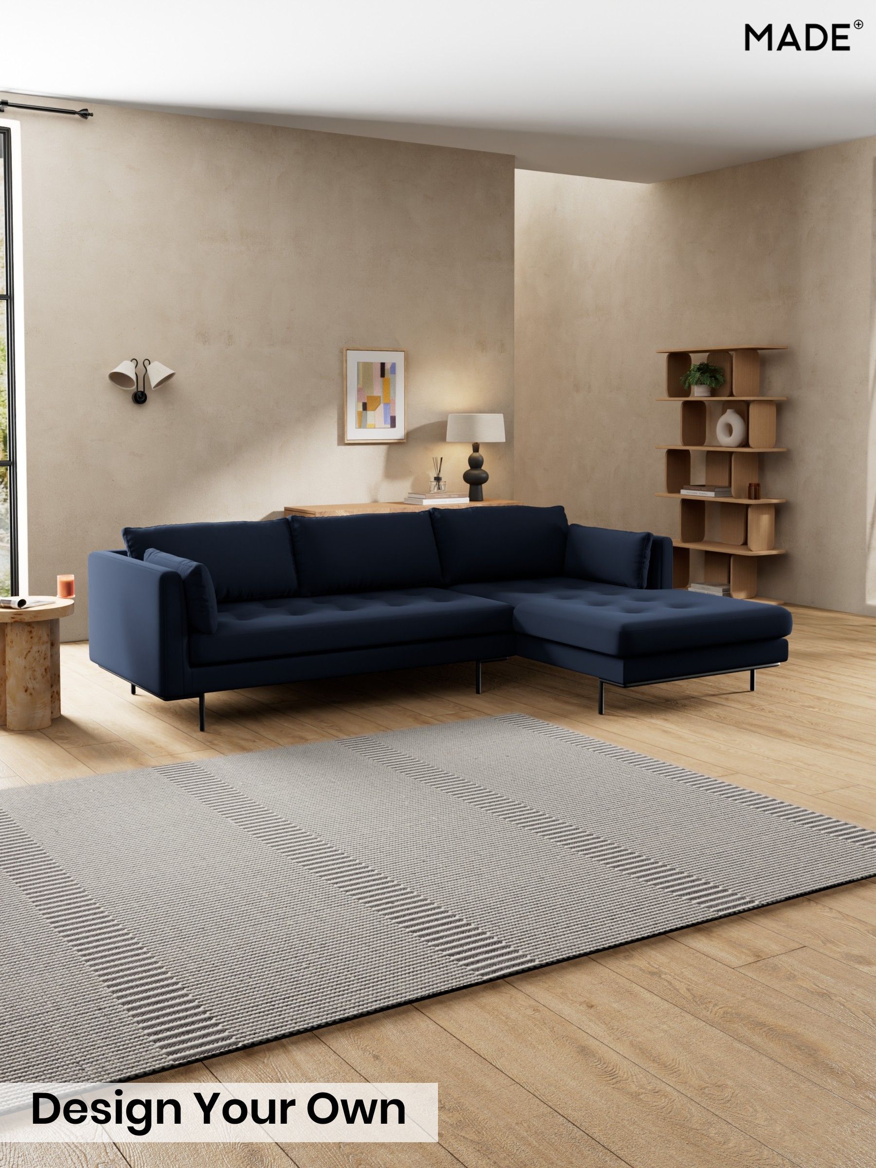 Matt Velvet Easy Clean/Dark Navy Blue - Harlow By Made