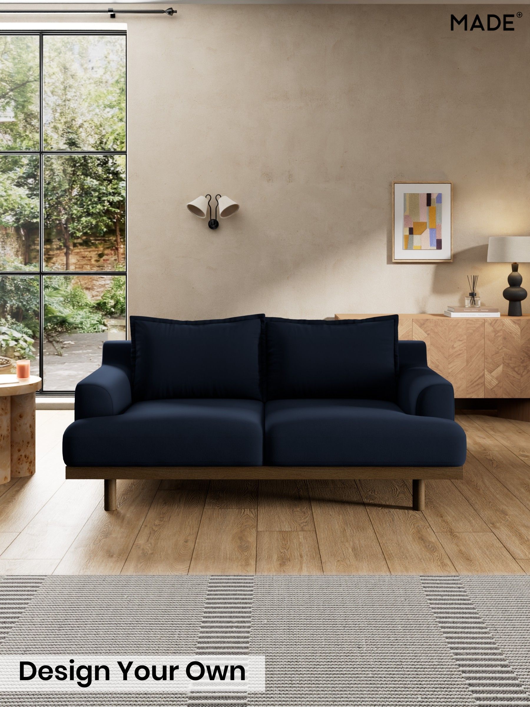 Matt Velvet Easy Clean/Dark Navy Blue - Turin By Made