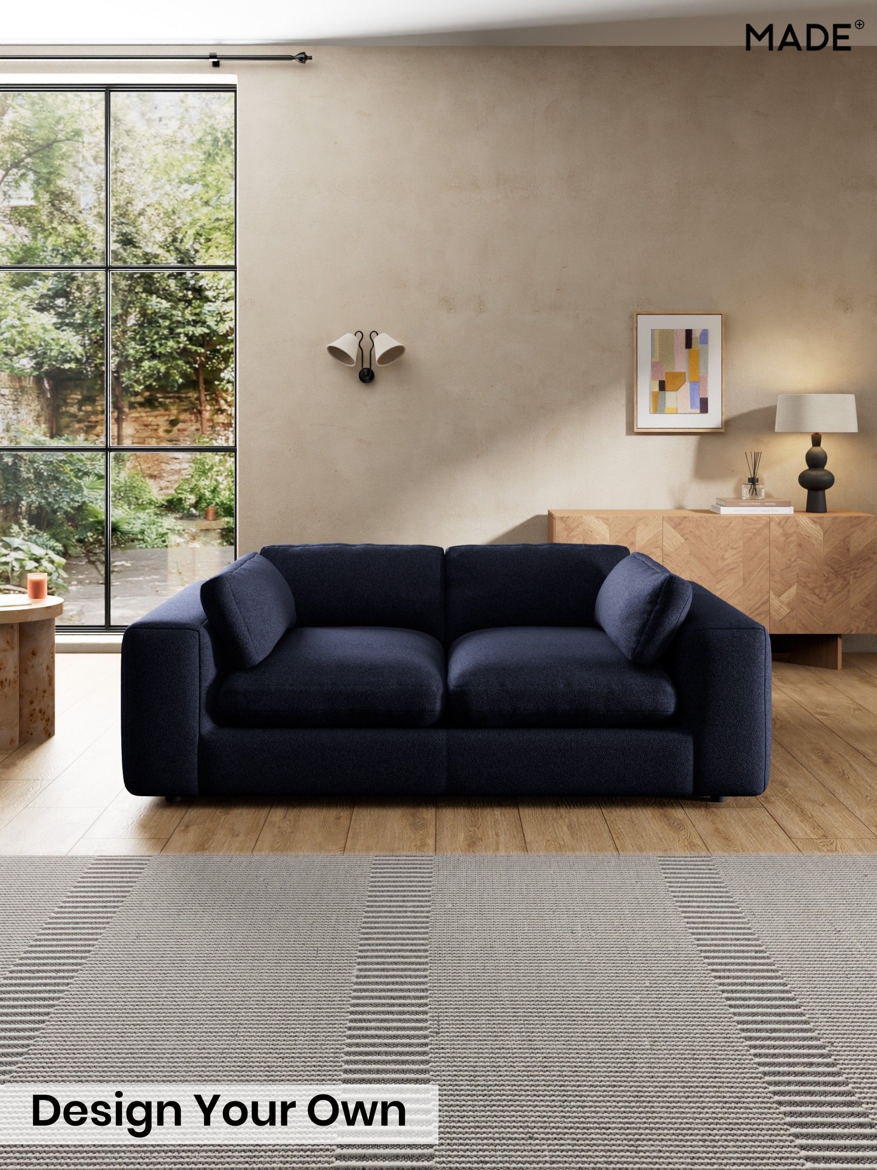Soft Touch Boucle/Navy Blue - Alec By Made