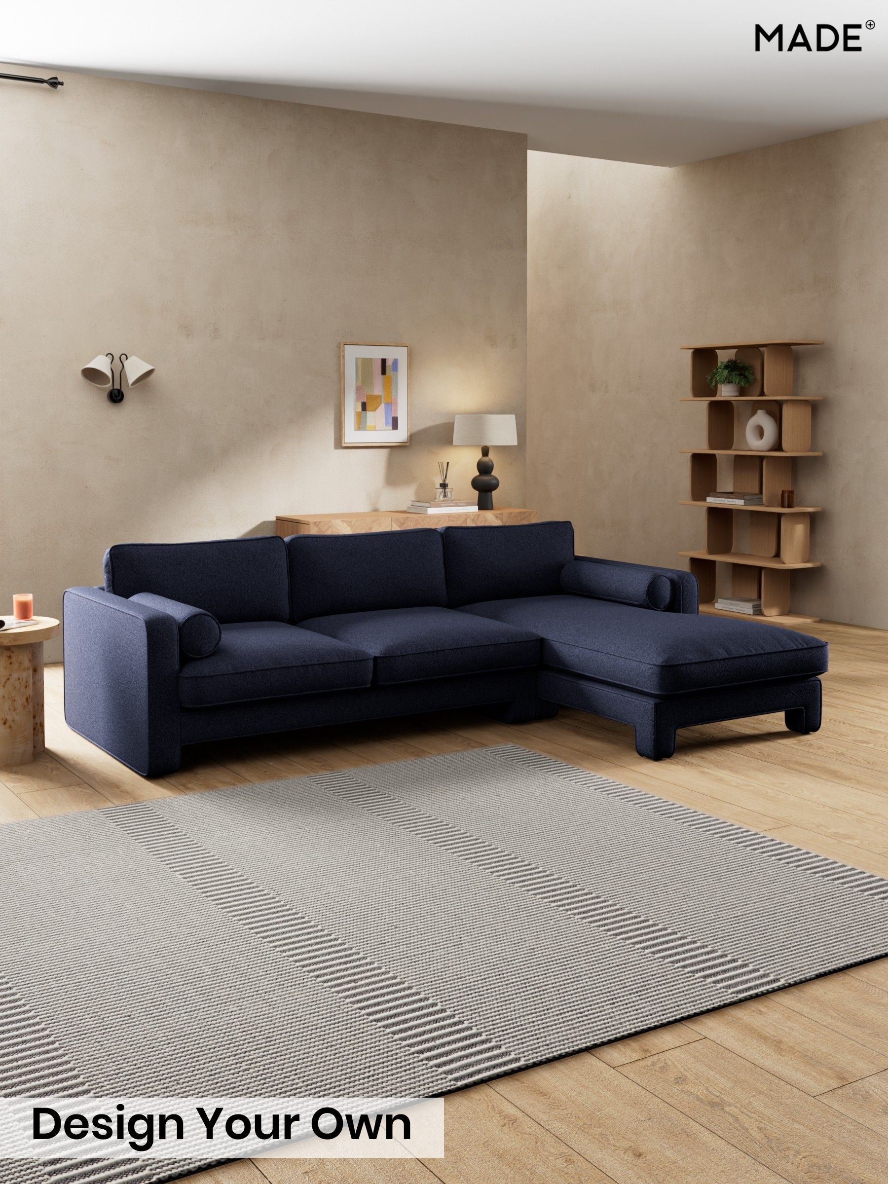 Soft Touch Boucle/Navy Blue - Holloway By Made