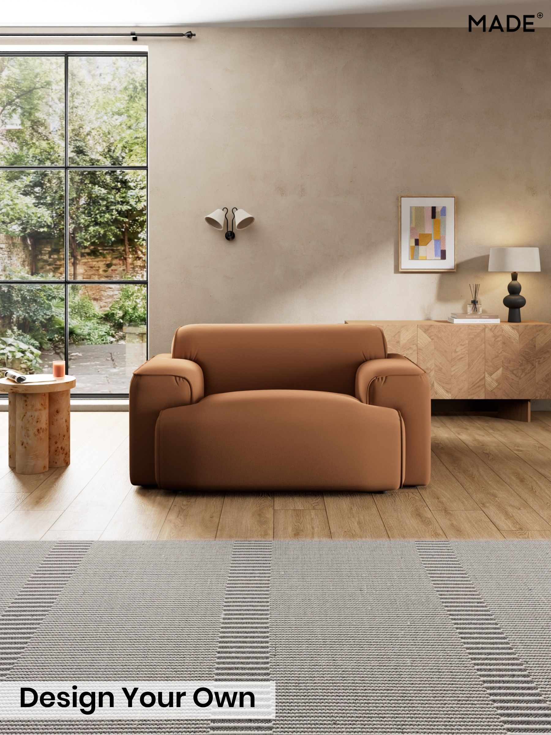 Matt Velvet Easy Clean/Fawn Truffle Natural - Avalon By Made