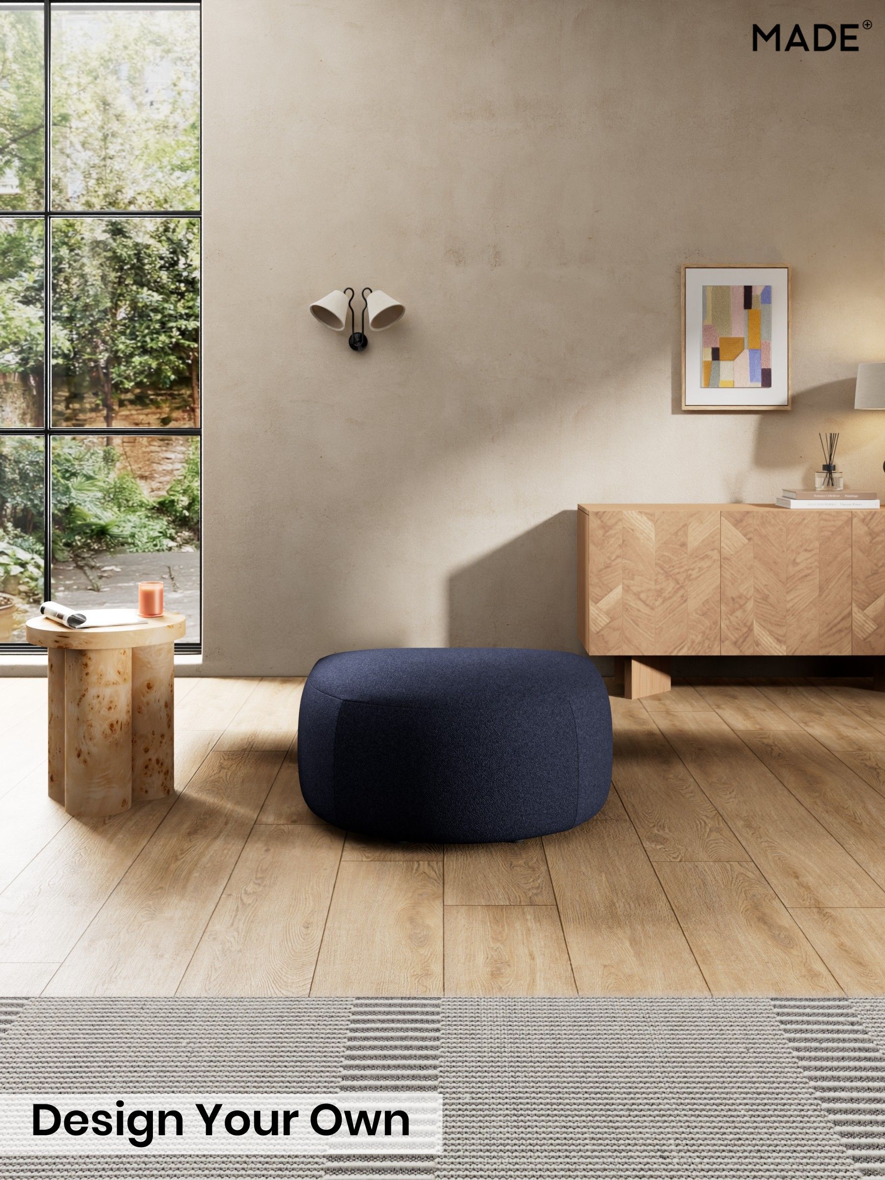 Soft Touch Boucle/Navy Blue - Soma By Made