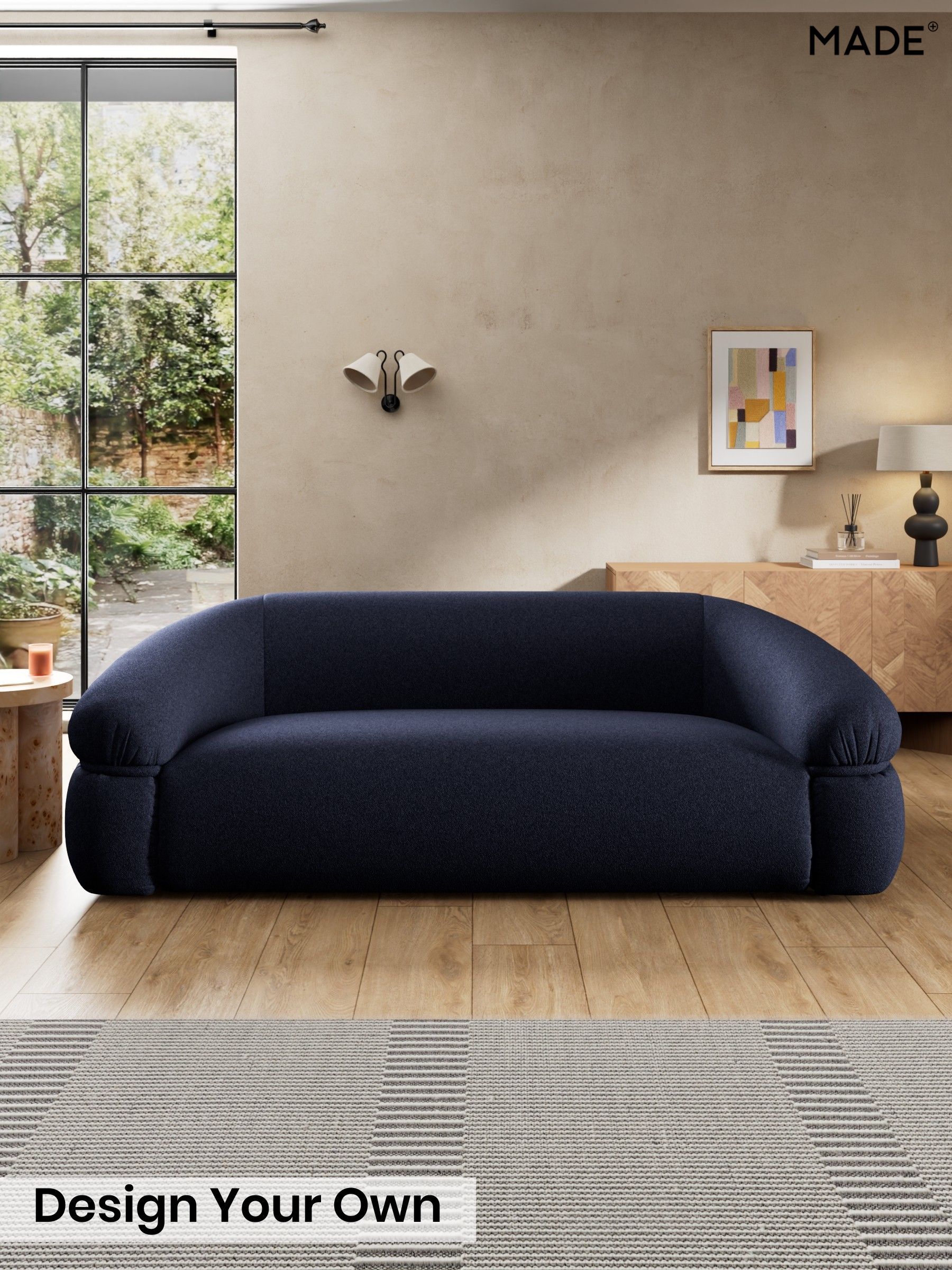 Soft Touch Boucle/Navy Blue - Soma By Made