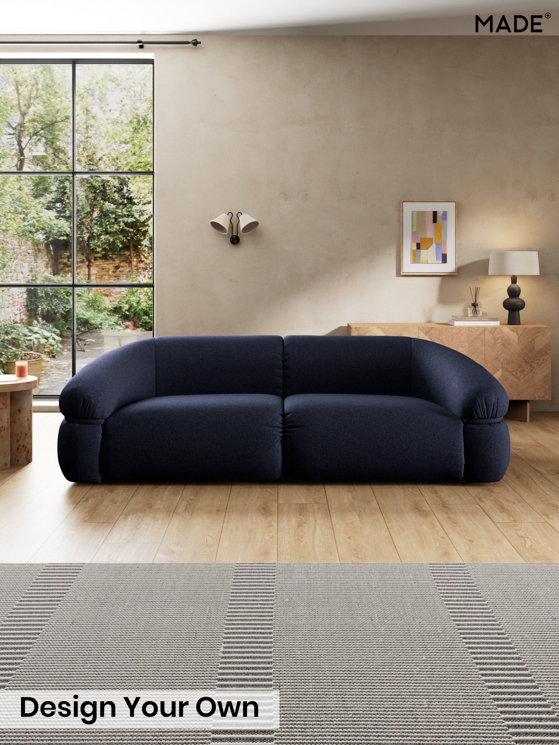 Soft Touch Boucle/Navy Blue - Soma By Made
