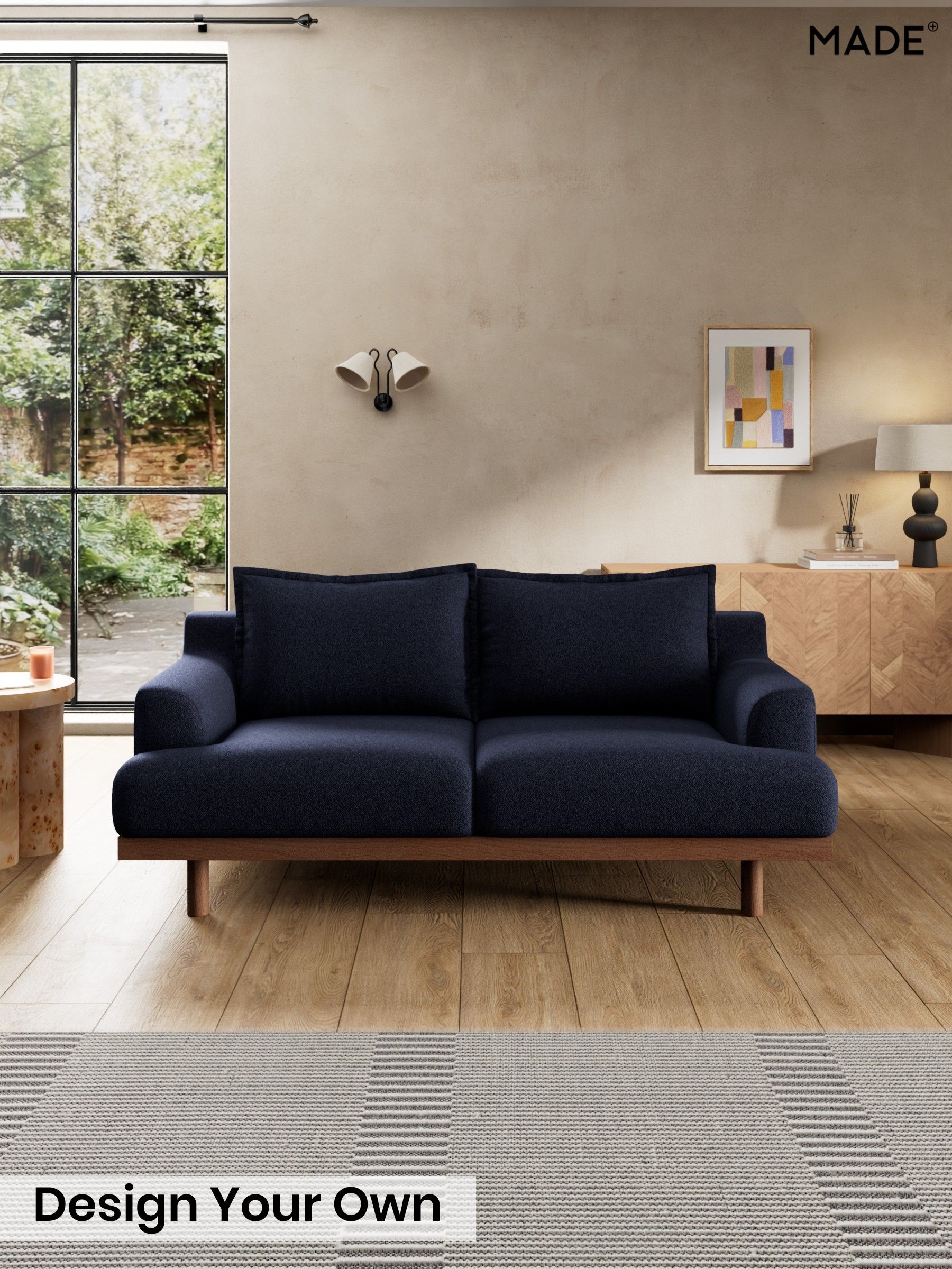 Soft Touch Boucle/Navy Blue - Turin By Made
