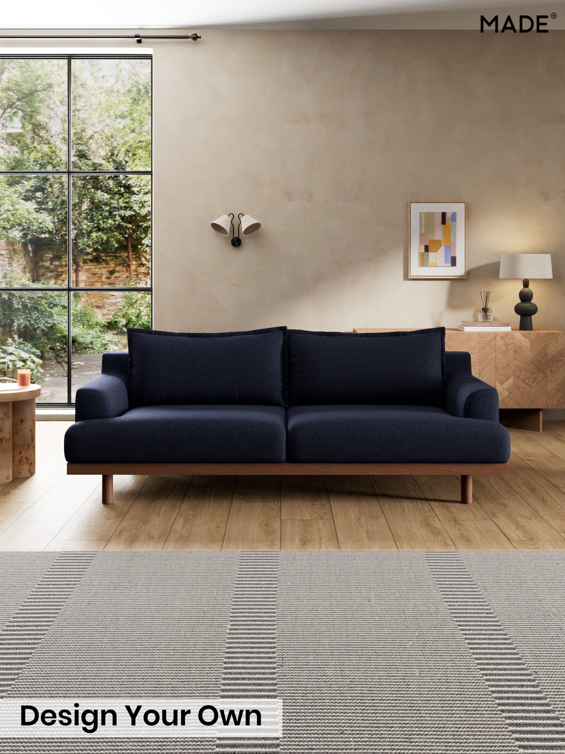 Soft Touch Boucle/Navy Blue - Turin By Made