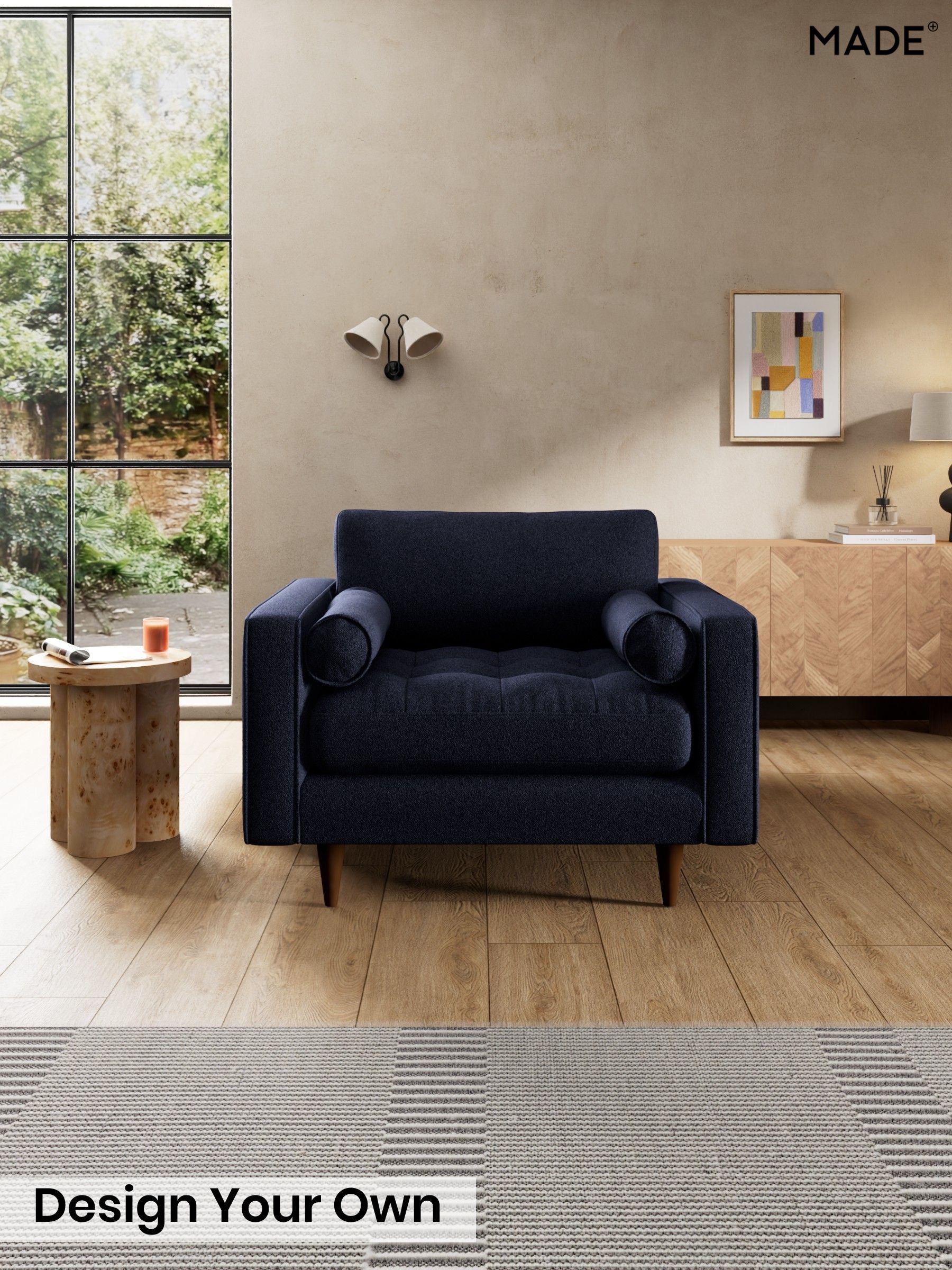 Soft Touch Boucle/Navy Blue - Scott By Made
