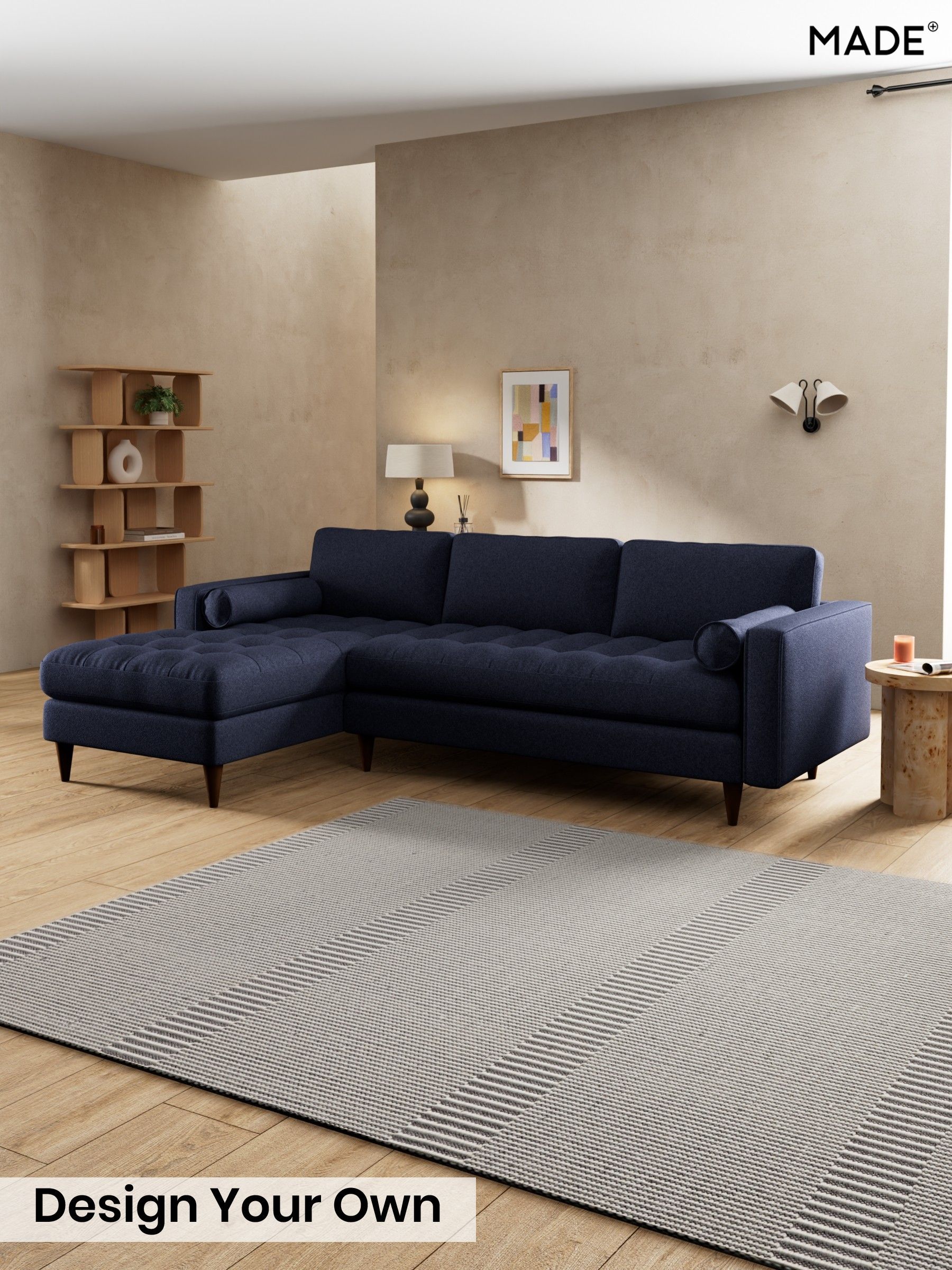 Soft Touch Boucle/Navy Blue - Scott By Made