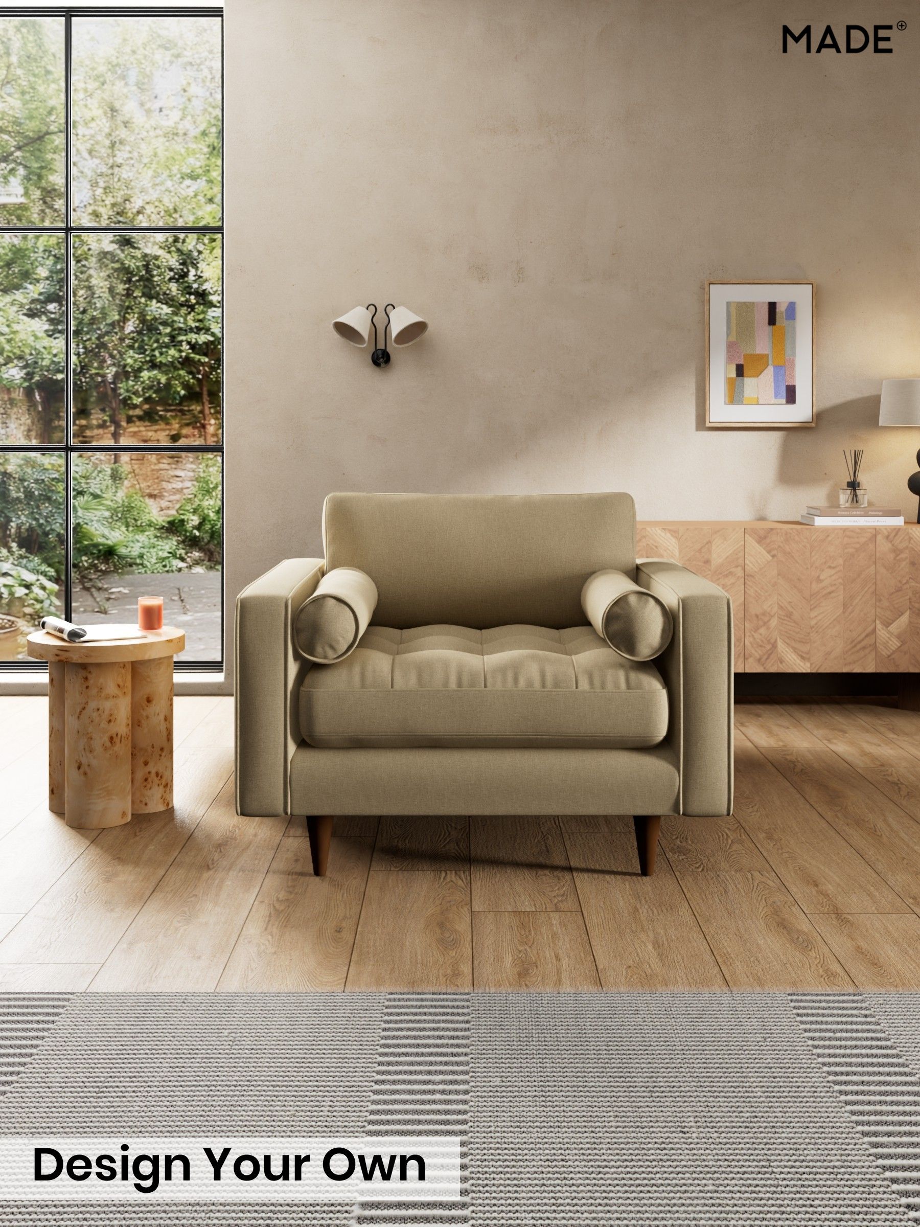 Textured Slub Weave/Caramel Natural - Scott By Made