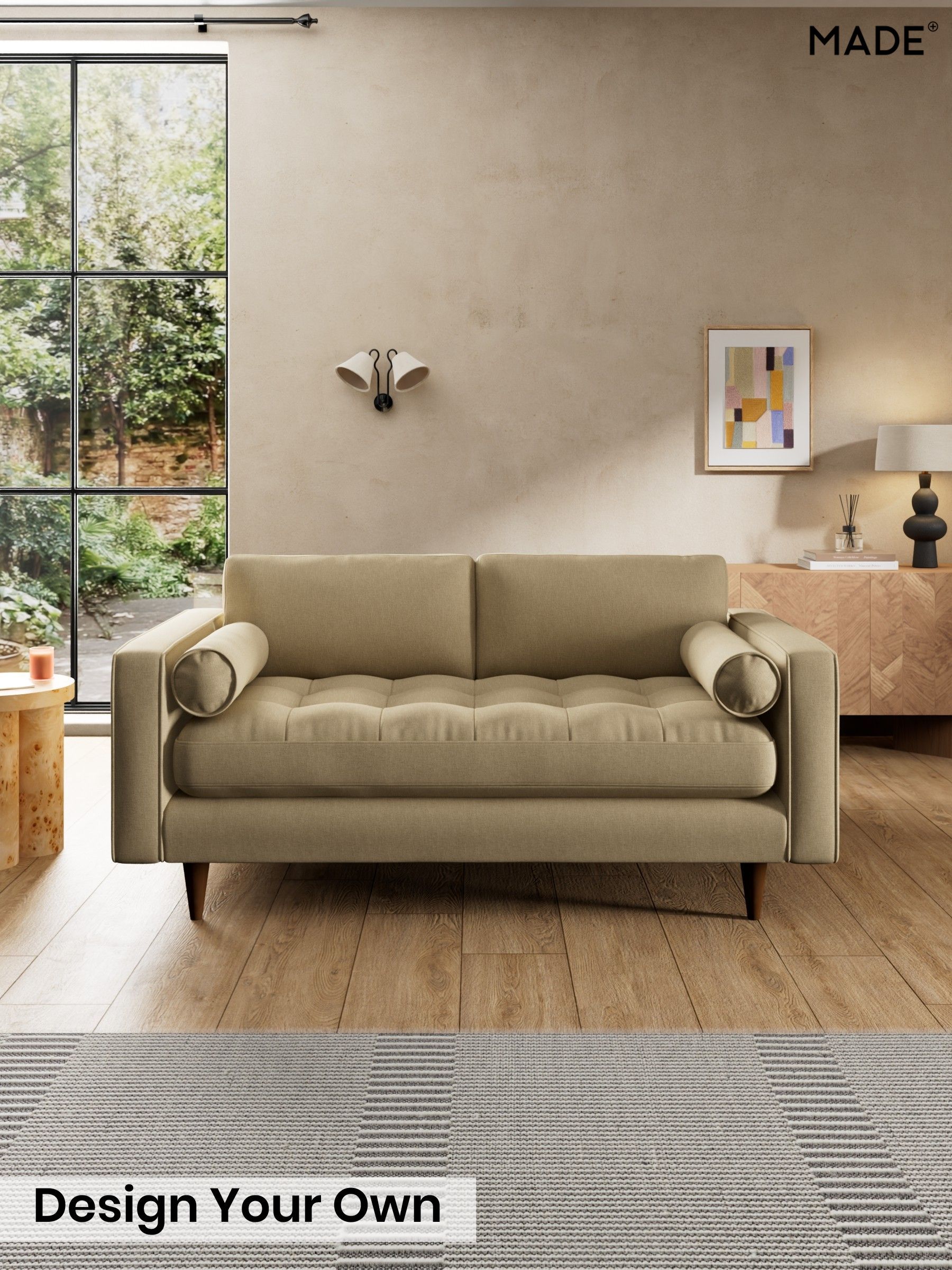 Textured Slub Weave/Caramel Natural - Scott By Made