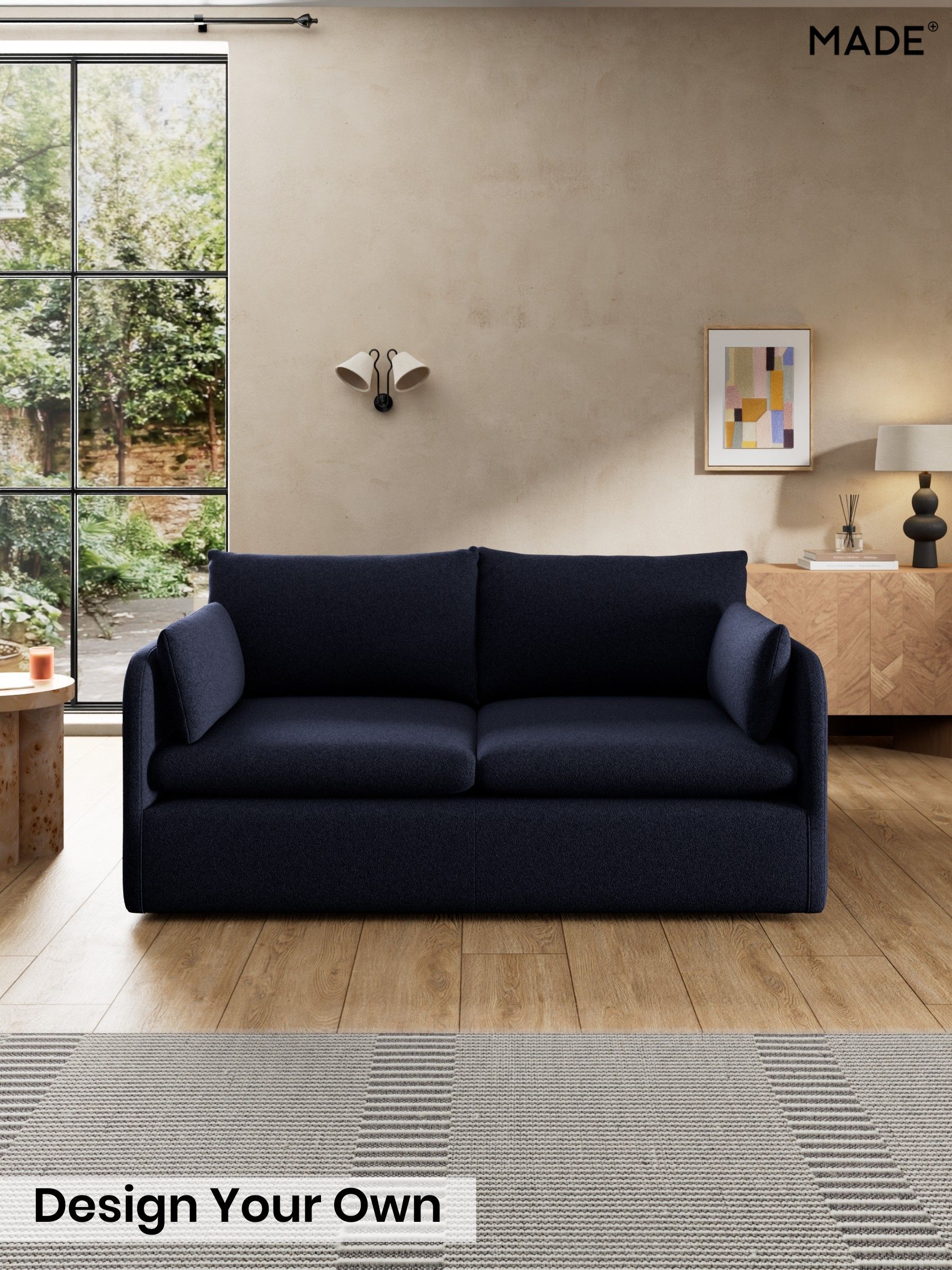 Soft Touch Boucle/Navy Blue - Jackson By Made