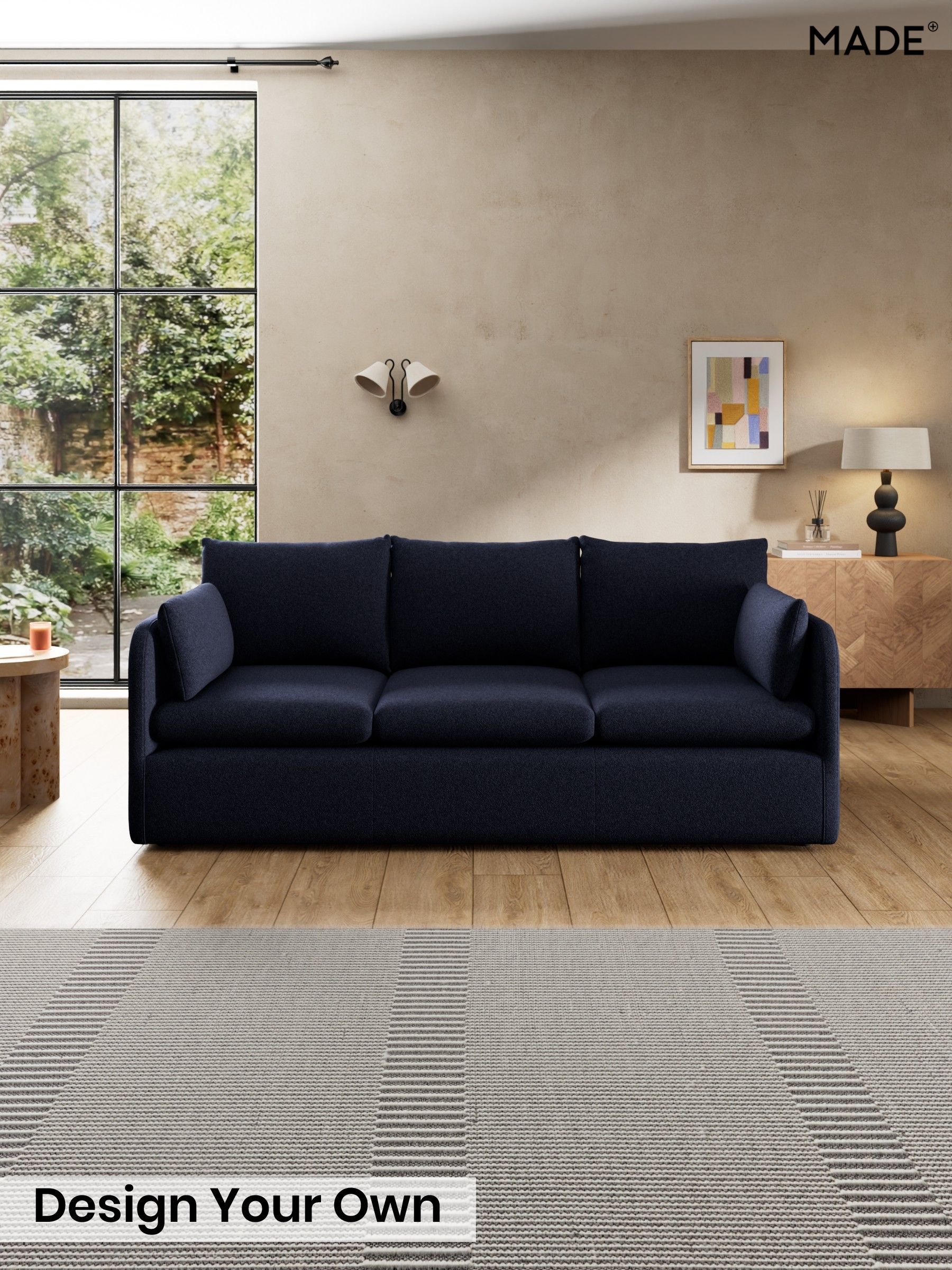 Soft Touch Boucle/Navy Blue - Jackson By Made