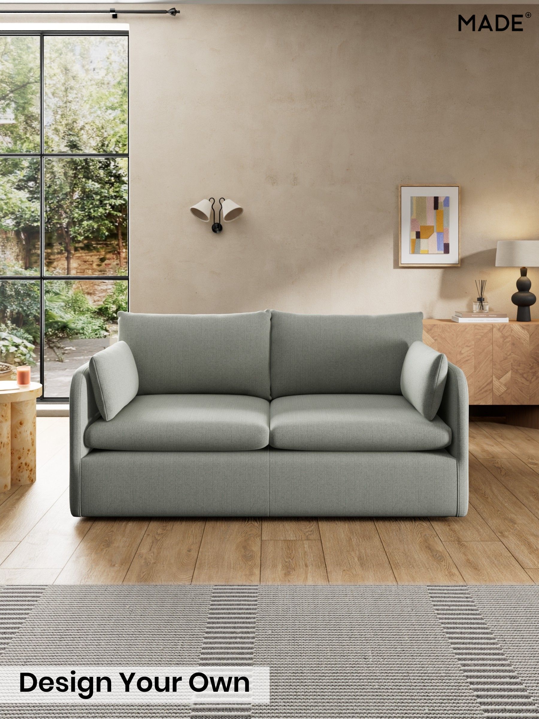 Textured Slub Weave/Pumice Grey - Jackson By Made