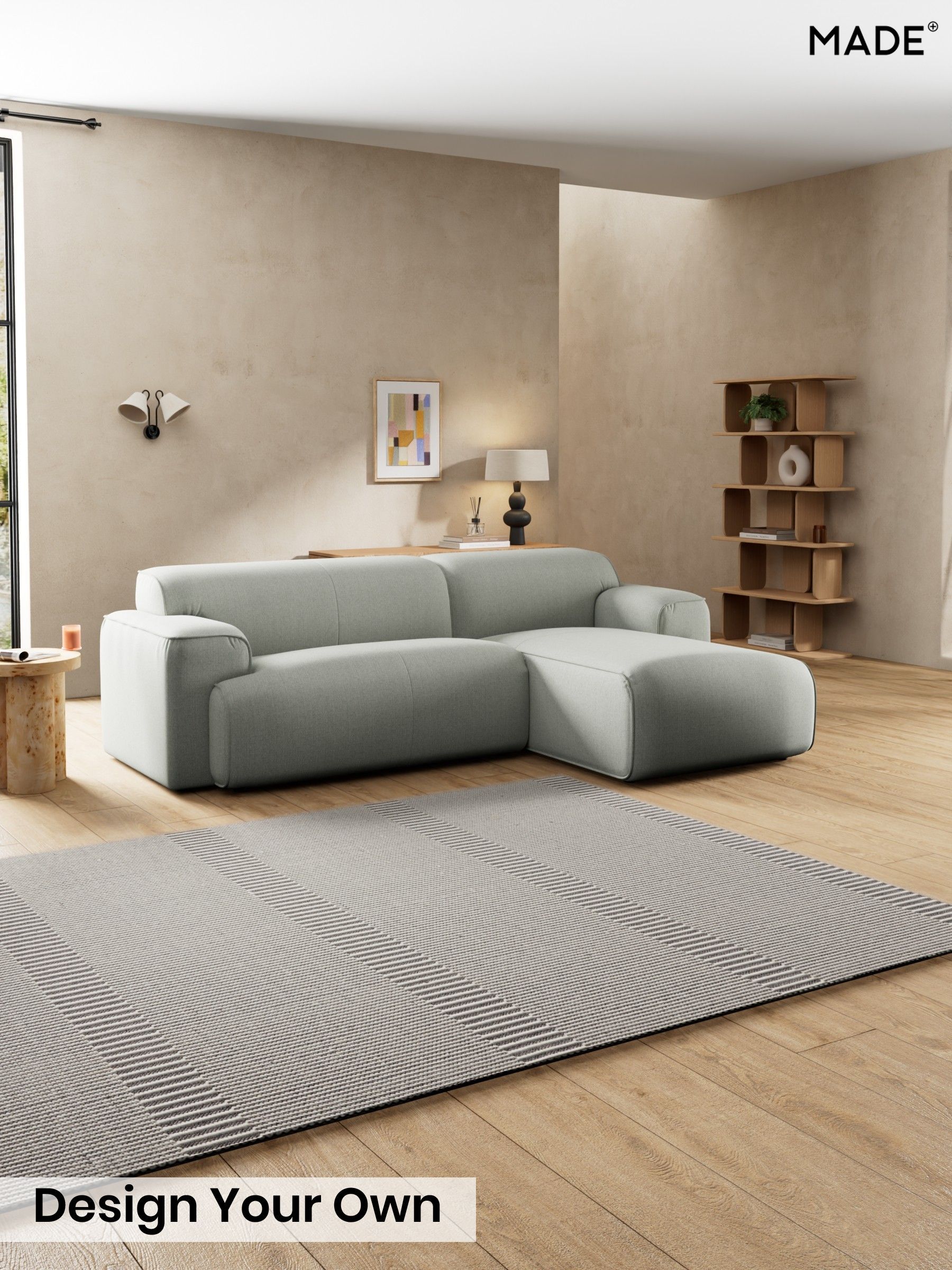 Textured Slub Weave/Pumice Grey - Avalon By Made