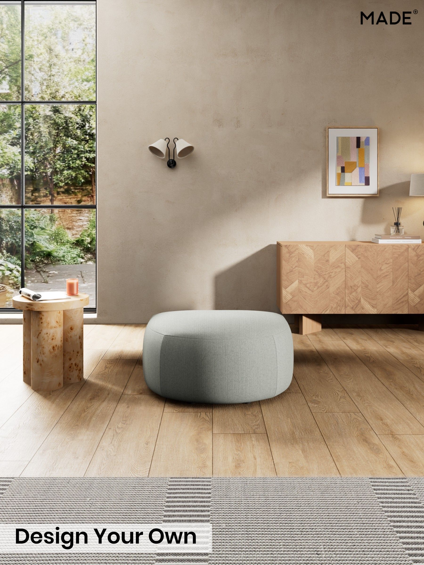 Textured Slub Weave/Pumice Grey - Soma By Made