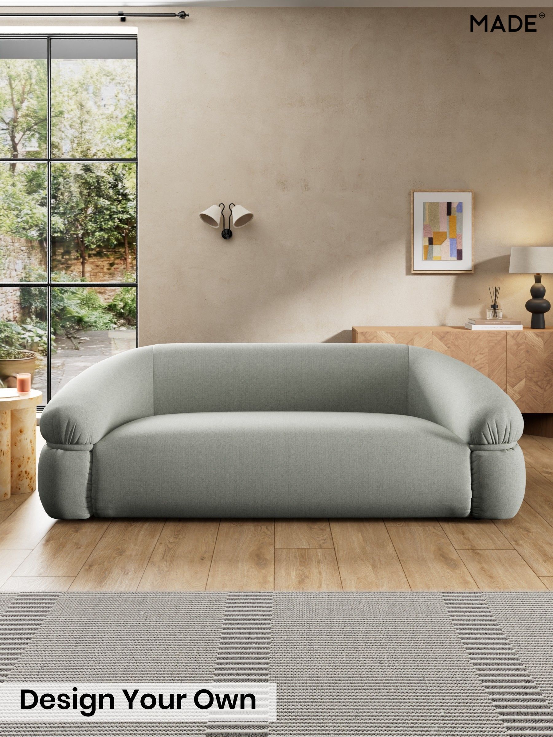 Textured Slub Weave/Pumice Grey - Soma By Made