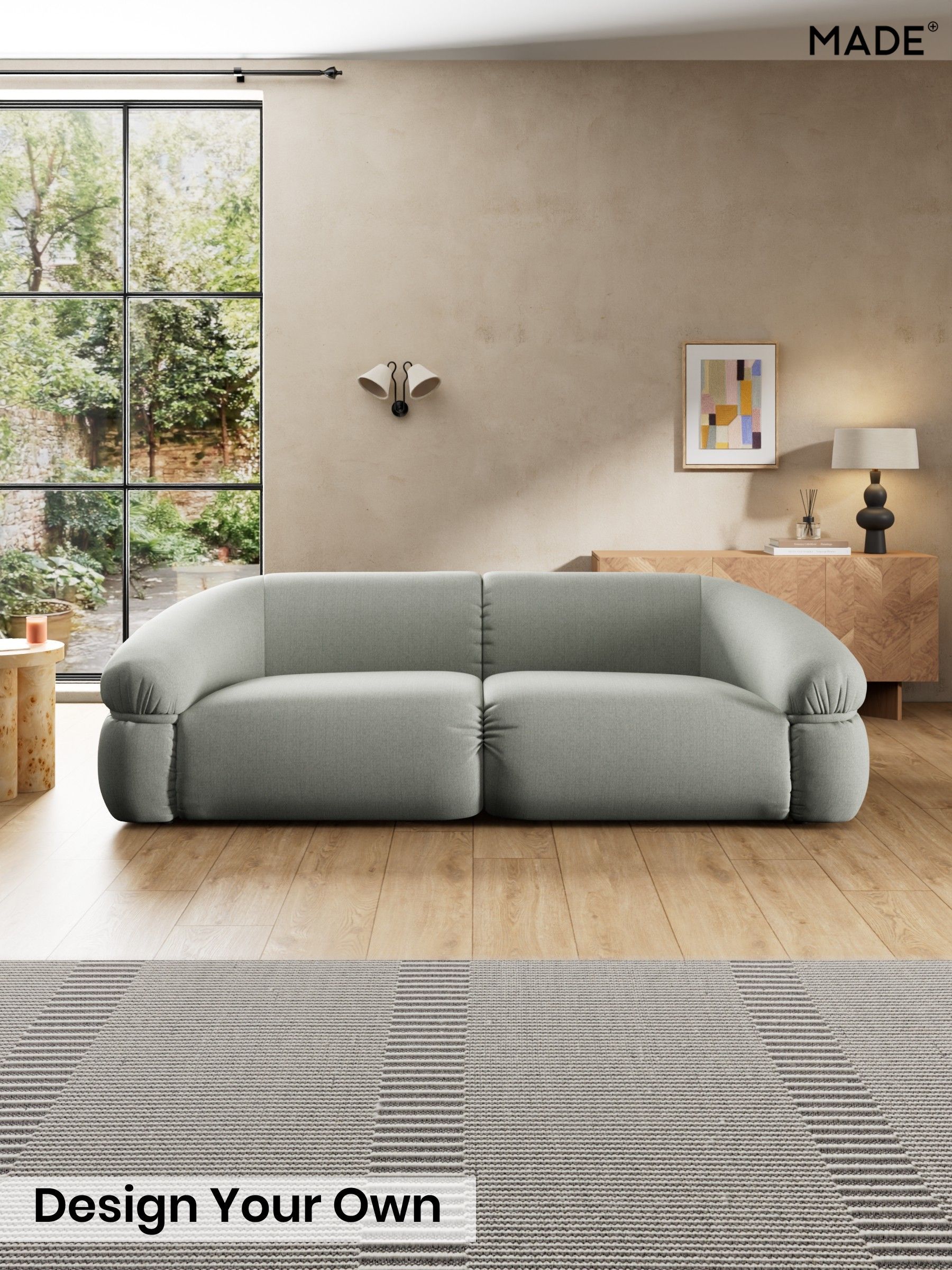 Textured Slub Weave/Pumice Grey - Soma By Made