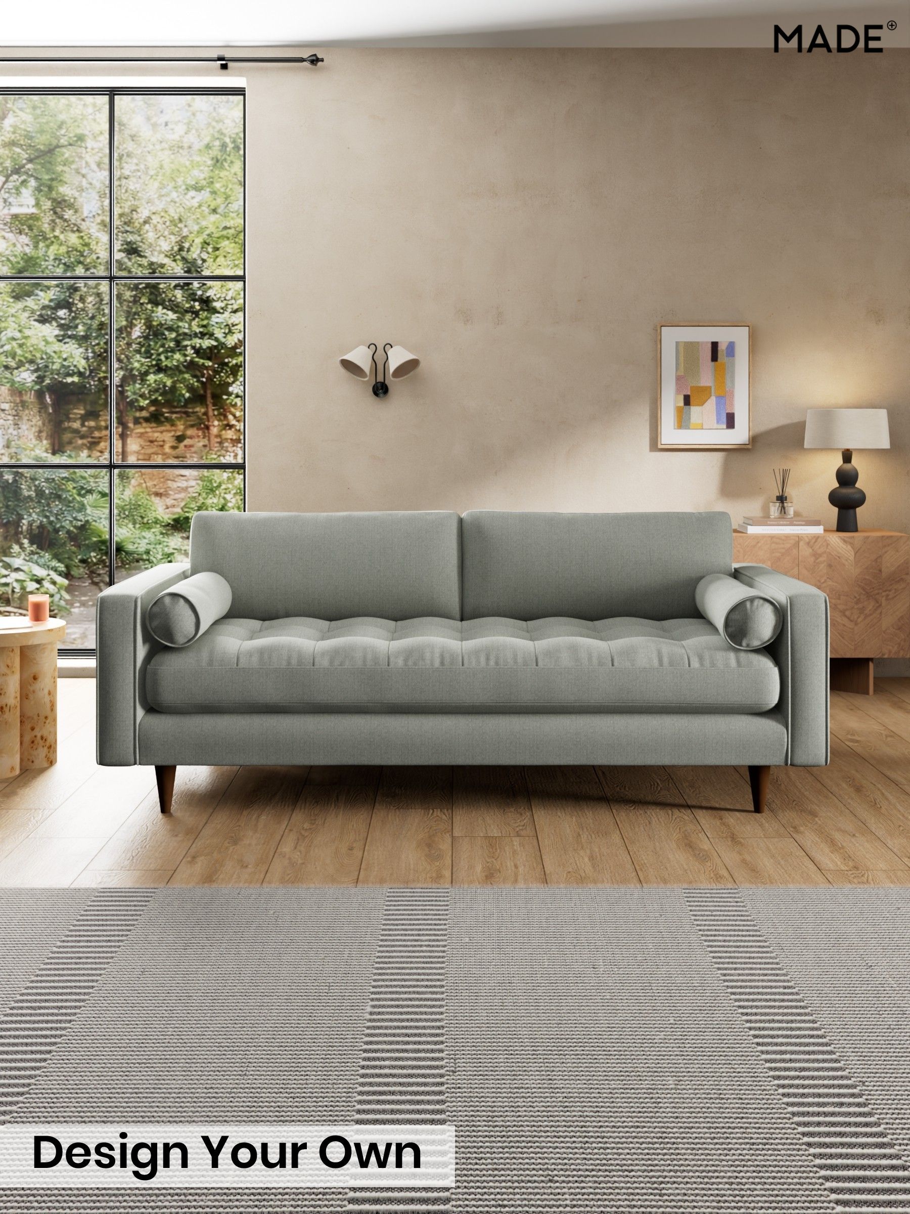 Textured Slub Weave/Pumice Grey - Scott By Made