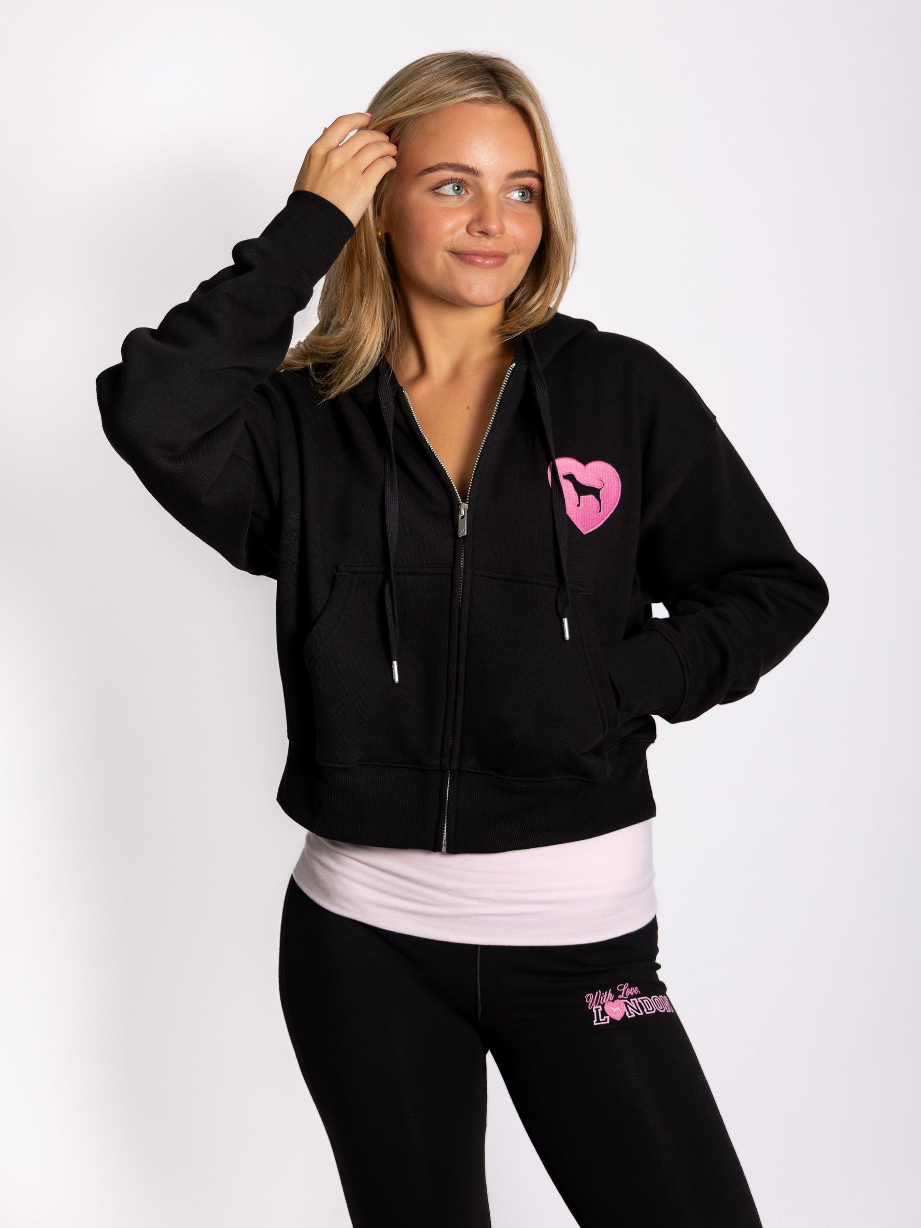 Black London - Shrunken Full Zip Hoodie