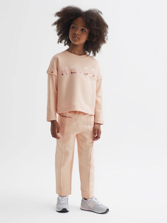 4-9 yrs Drawstring Front Seam Joggers in Pink (132522) | €22