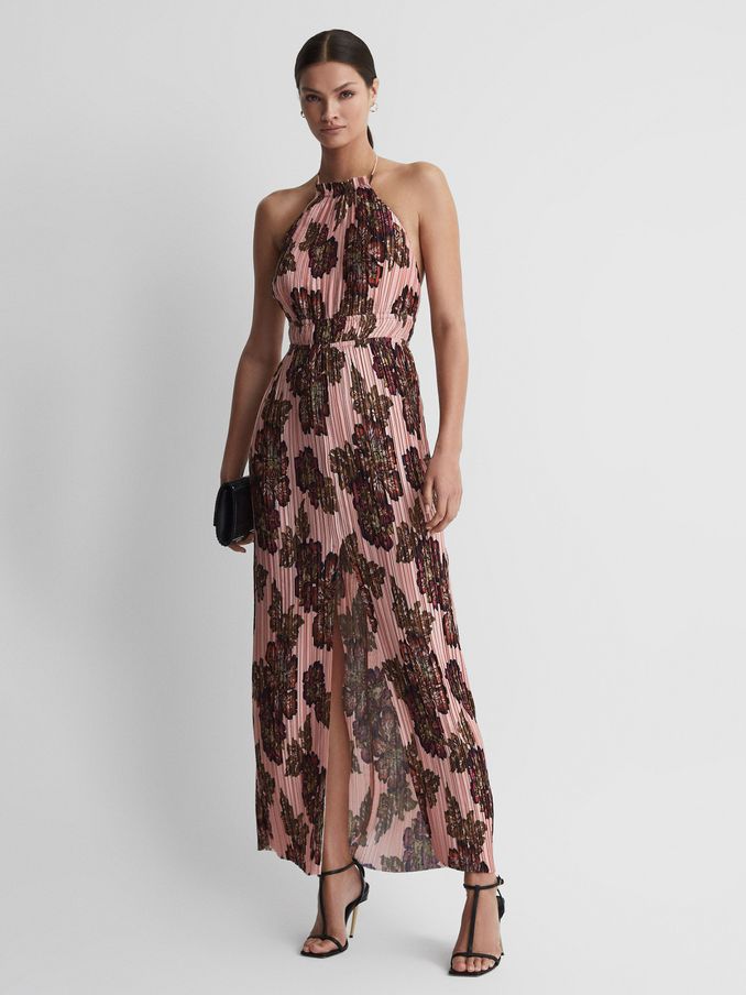 Significant Other Plissiertes Maxikleid mit Rosenprint (140677) | 180 €