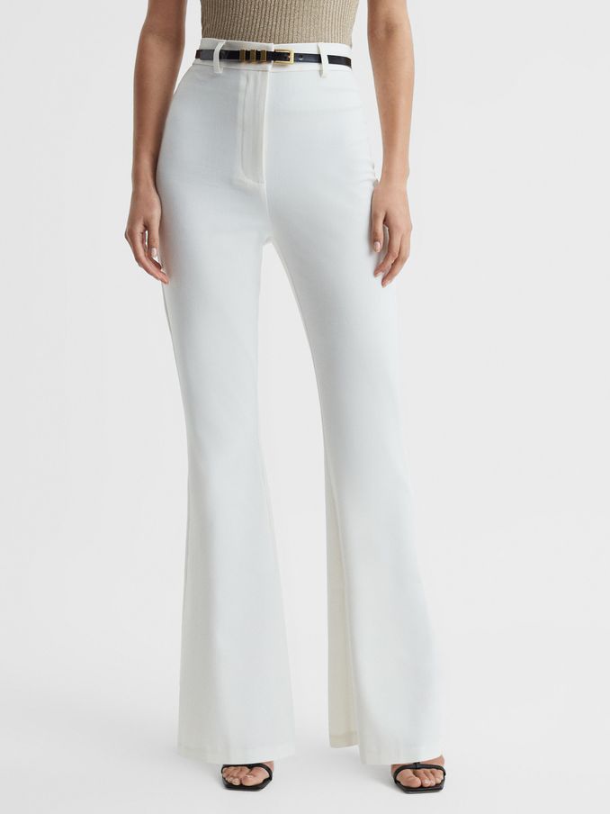 Significant Other High Rise Flared Trousers in Cream (140925) | €160