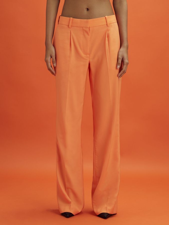 McLaren F1 Wide Leg Trousers in Papaya (150629) | US$149