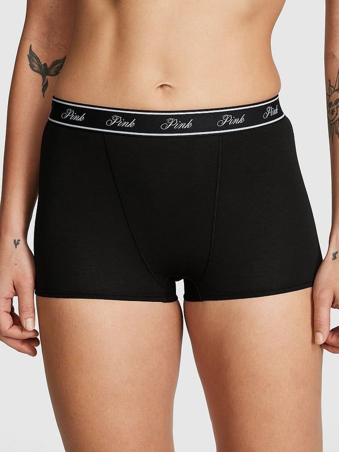 Pure Black High Waist Cotton Logo Knickers (162325) | €10.50