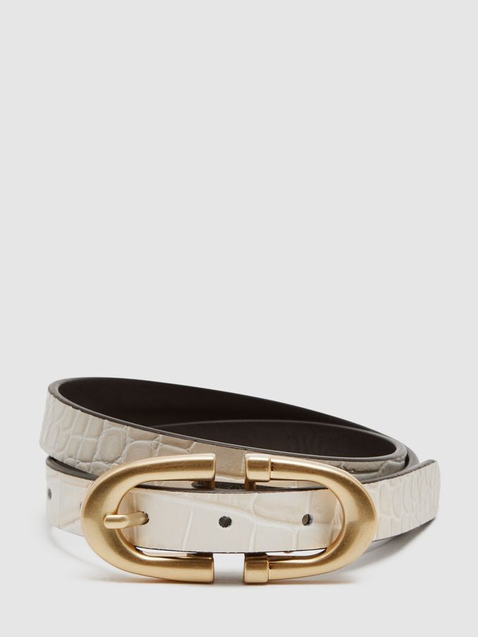 Horseshoe Belt in Cream (173218) | $65
