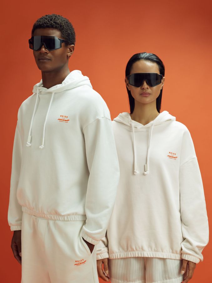 McLaren F1 Elasticated Cotton Hoodie in White (182512) | €138