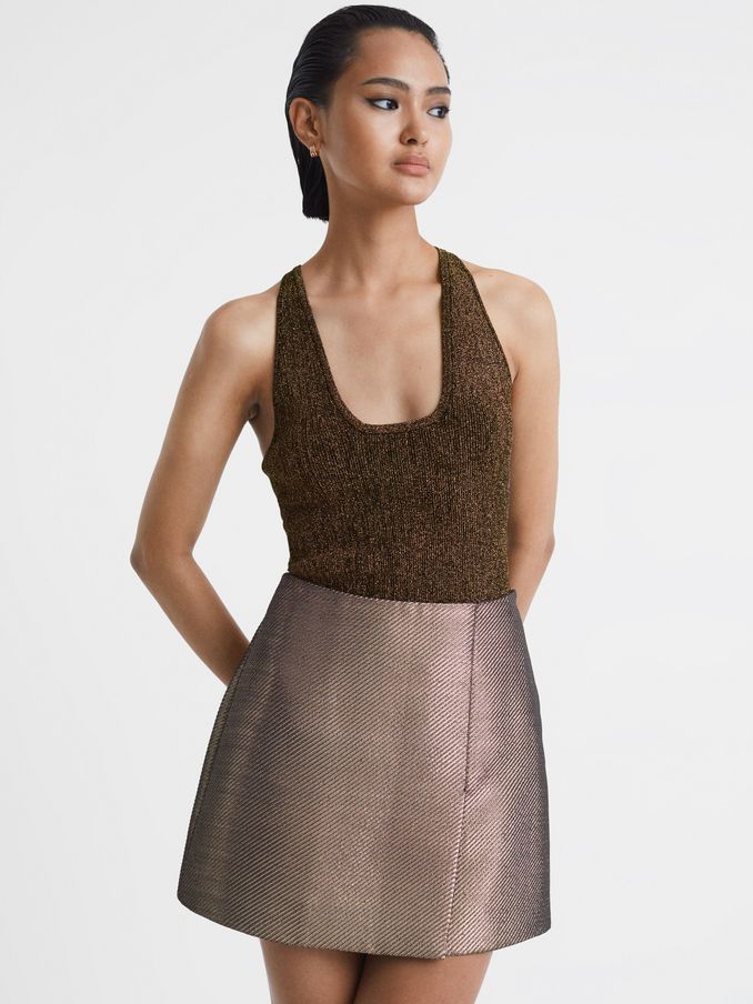 Metallic Racerback Vest in Bronze (271343) | €50