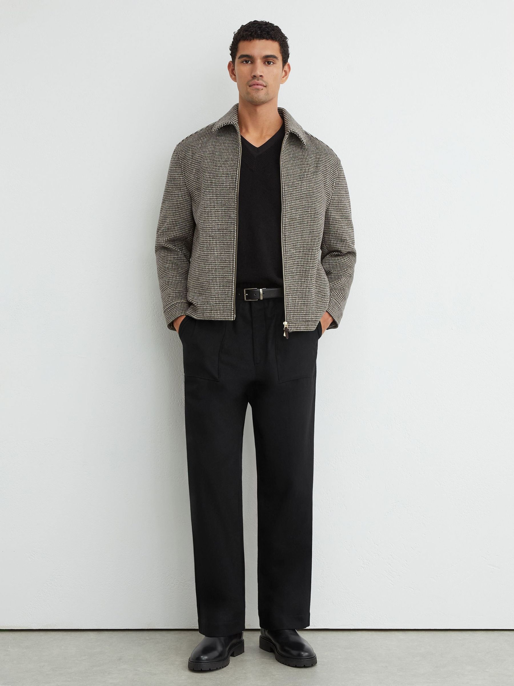 Black - Regular Wool-blend Relaxed-fit Trousers