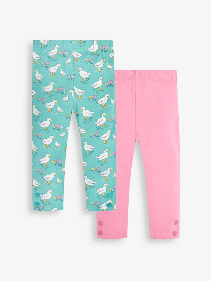Duck Egg 2-Pack Duck Print & Pink Leggings (303144) | $15