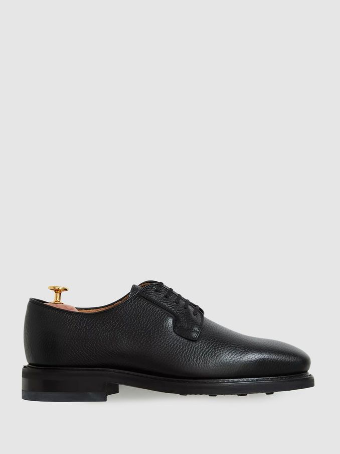 Oscar Jacobson Grained Leather Lace Up Shoes in Black (374833) | €265