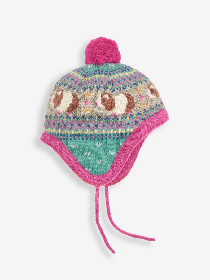 Green Fairisle Pattern Bobble Hat (3BL229) | $11