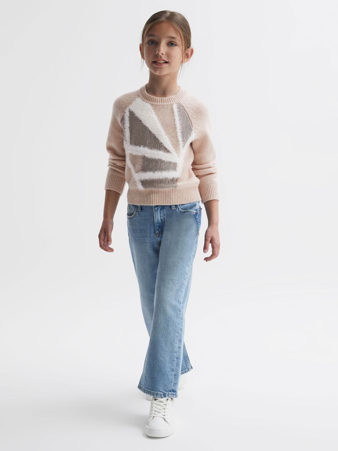 9-14 yrs Fair Isle Knitted Jumper in Pink (435350) | US$25