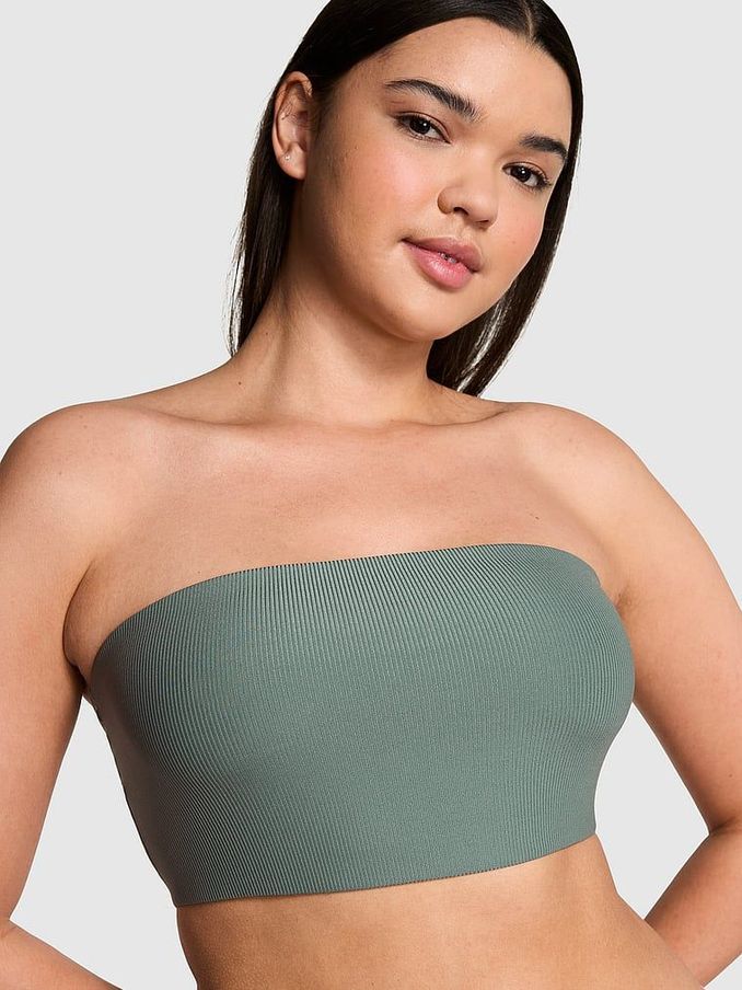 Forest Green Rib Bandeau Soft Stretch Bralette (437305) | €8