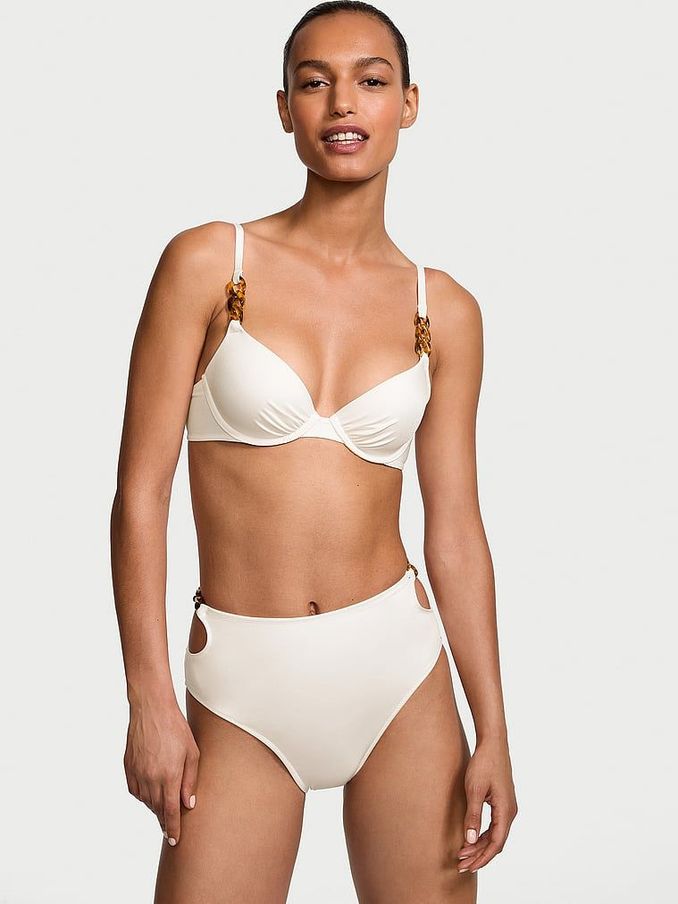 Coconut White Push Up Swim Chain Bikini Top (437742) | €25