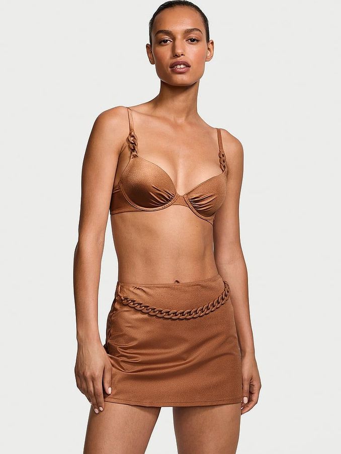 Caramel Brown Swim Chain Mini Skirt (437915) | €19