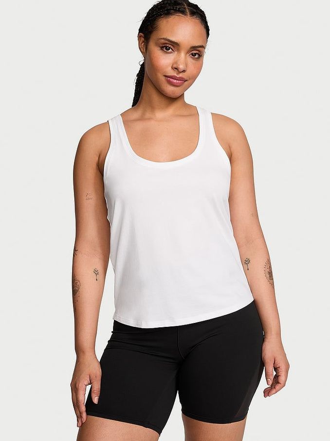 White Cotton Flowy Tank Top (437944) | €17