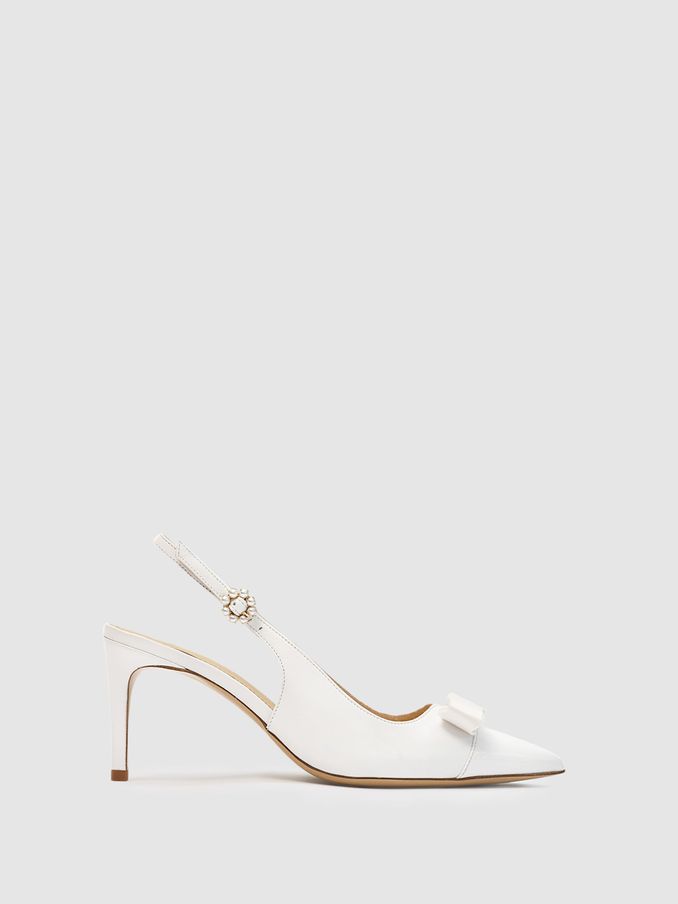 Camilla Elphick Slingback Heels in White (439752) | AED815