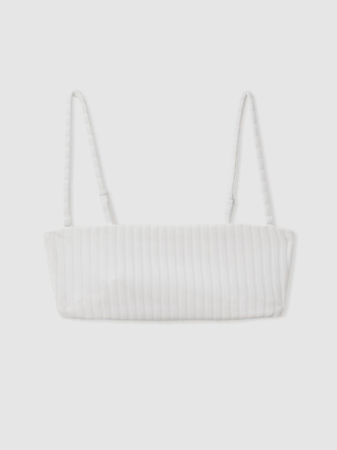 Calvin Klein White Calvin Klein Underwear Ribbed Bandeau Bikini Top (439945) | €42