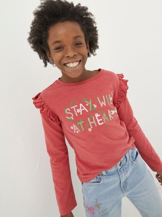 Red Wild At Heart Graphic T-Shirt (450019) | $12