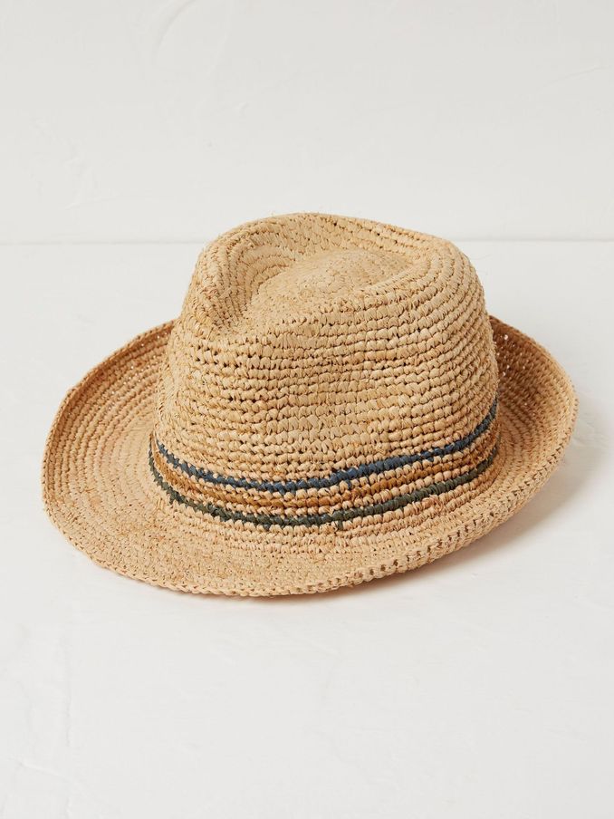 Natural Stripe Trilby Hat (450224) | €15