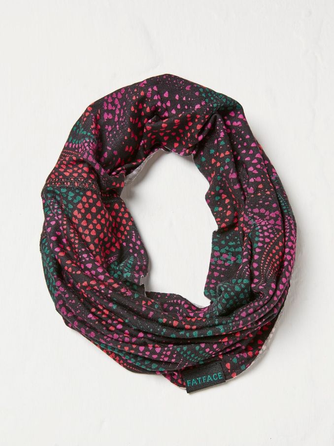 Black Large Waves Print Multi Snood (450756) | €6