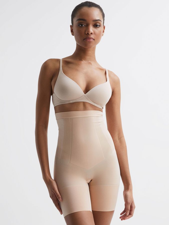 Spanx Shapewear High Rise Mid-Thigh Shorts in Nude (509088) | US$120