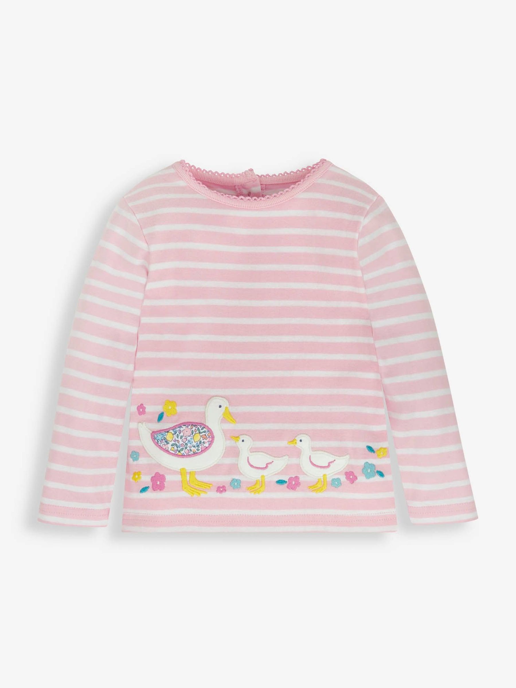 Pink Stripe Duck Appliqué Top (513400) | $27