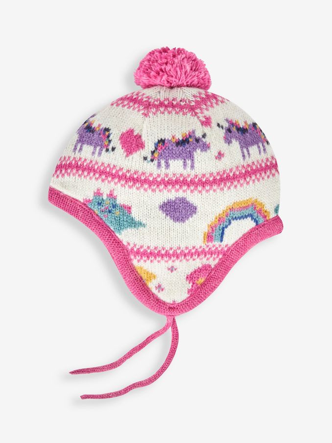 Pink Unicorn Fair Isle Pattern Hat (530525) | $7